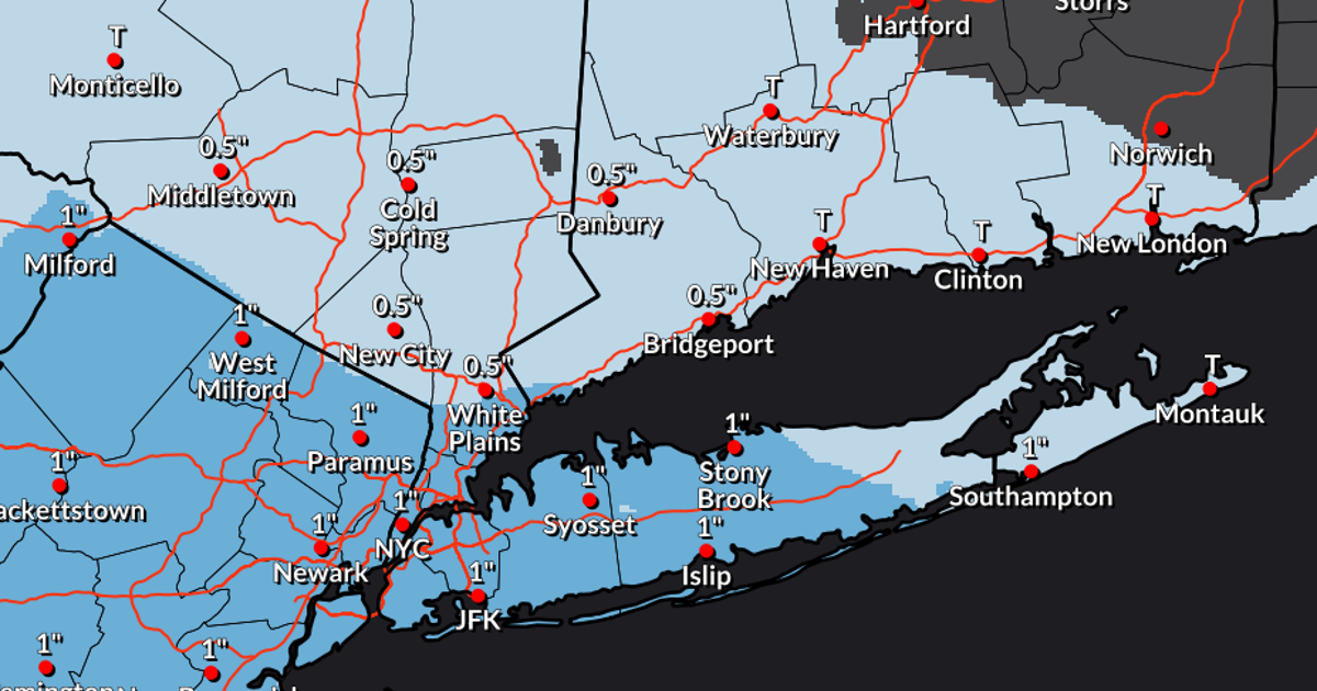 NYC snow forecast: Up to 2 inches possible Sunday night