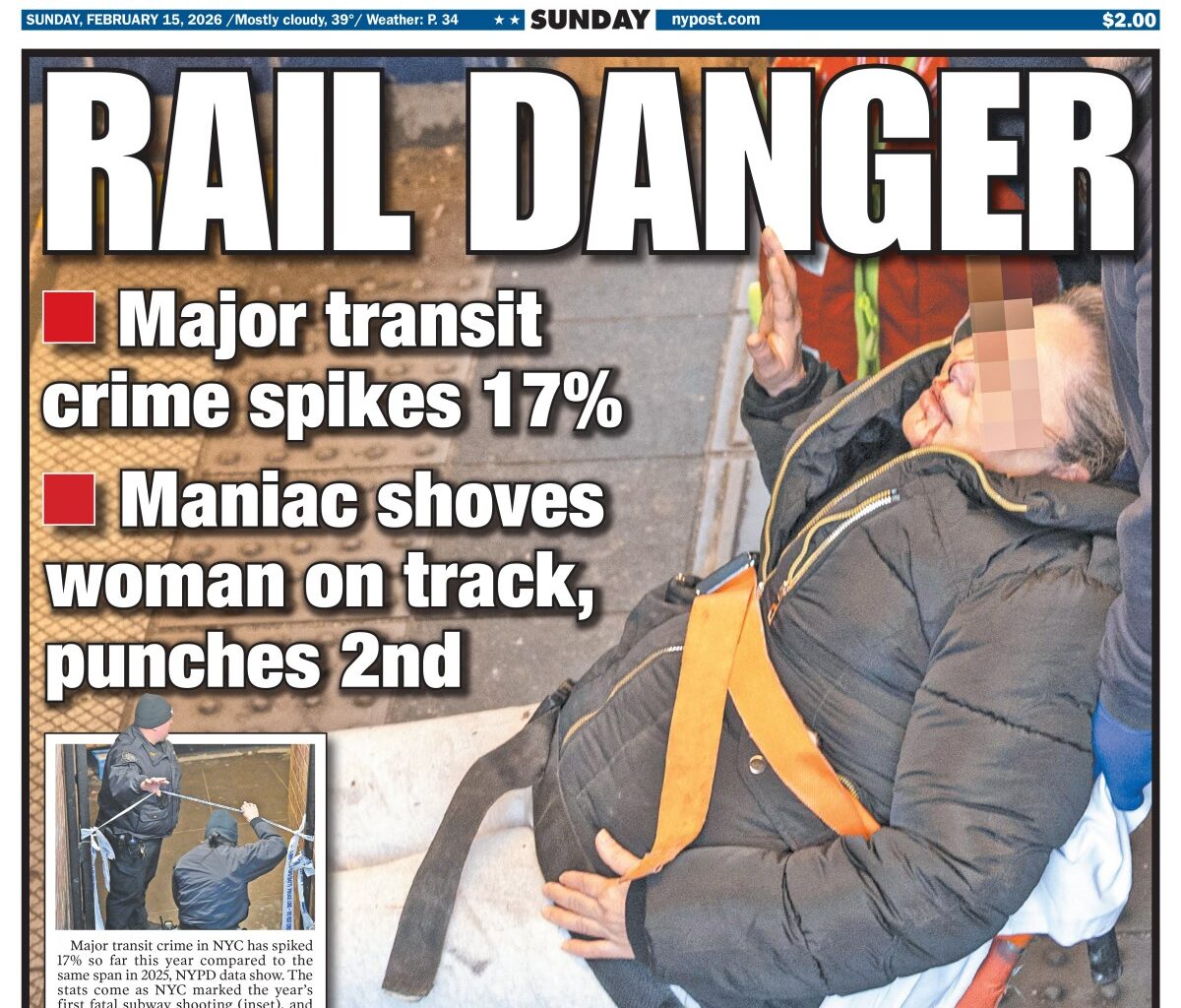 New York Post Cover for February 15, 2026