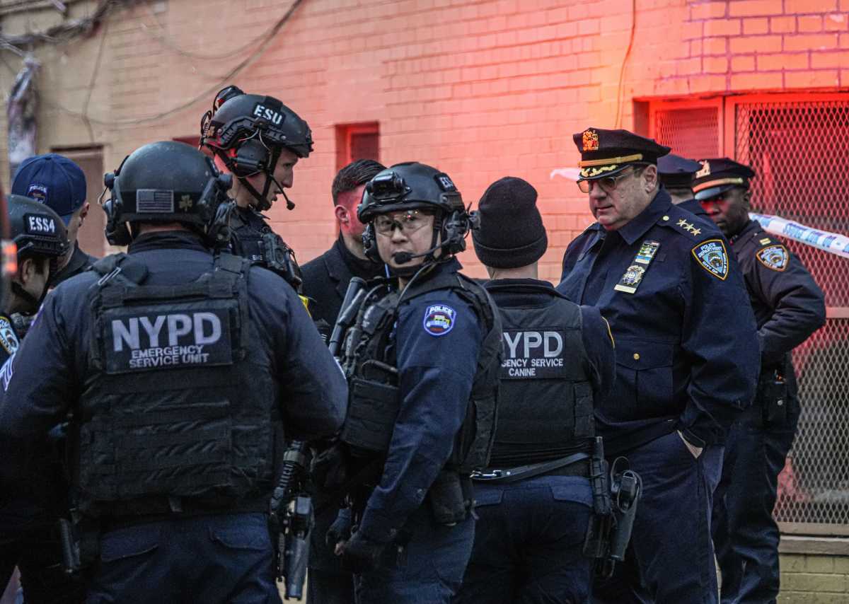 Police officers respond to gun violence in the Bronx