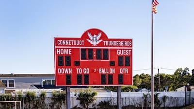 A Connetquot scoreboard in Bohemia.