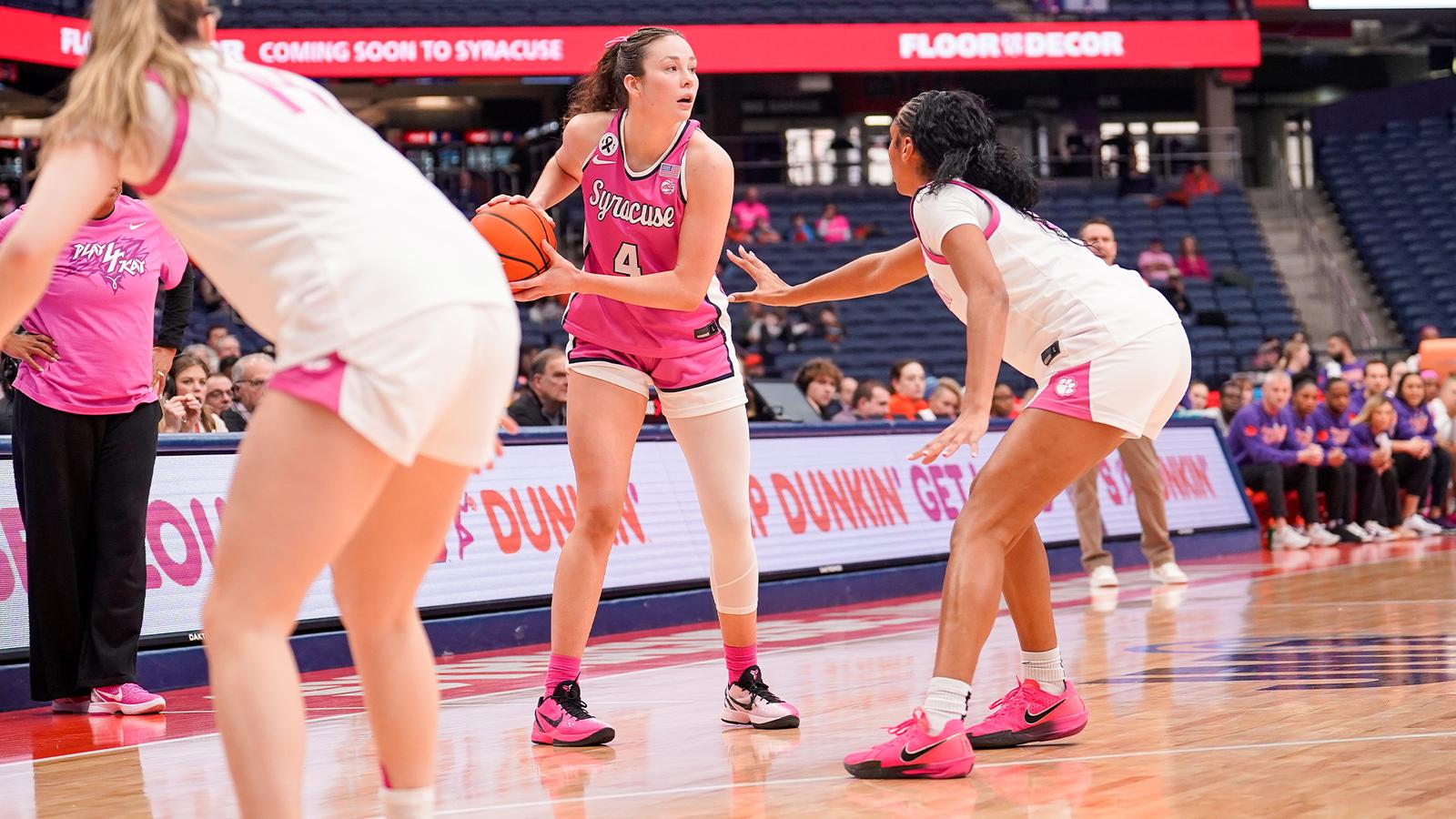 'Cuse Downs Clemson on Pink Day