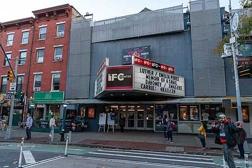 Outside of IFC Center in NYC, indie movie theater