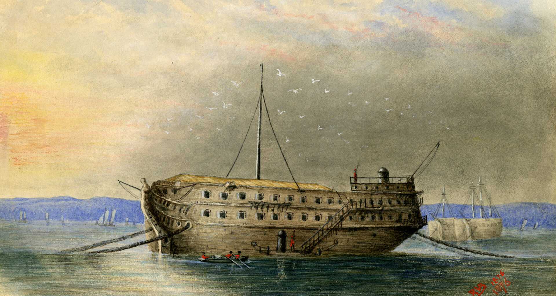 painting of a ship