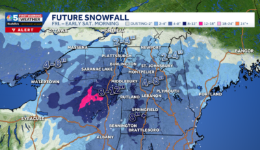 Heavy snow to bring tough evening travel Friday across Vermont, New York