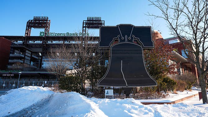 FILE - PHILADELPHIA, PA - JANUARY 27: A general view of the exterior of Citizens Bank Park with snow during stadium shoot at Citizens Bank Park on Tuesday, January 27, 2026 in Philadelphia, Pennsylvania.