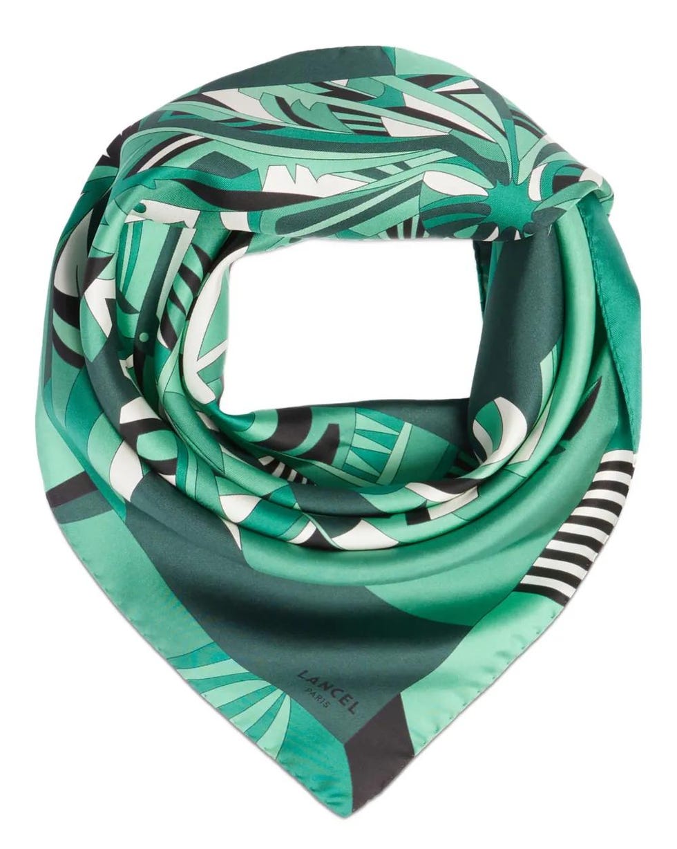 Arabesque-Print Silk Scarf