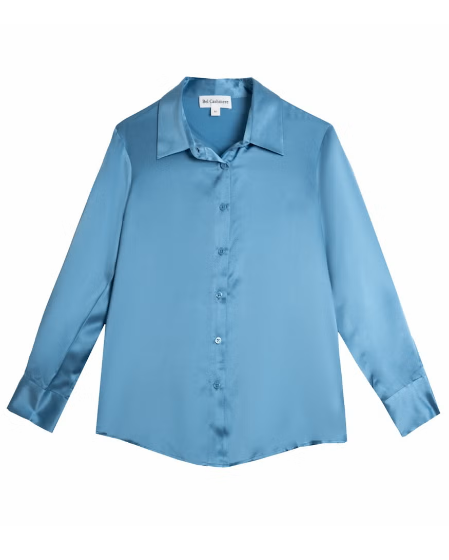 Diana Silk Blouse In Blue