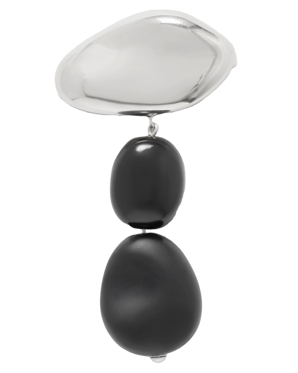 Tess Sterling Silver Onyx Brooch