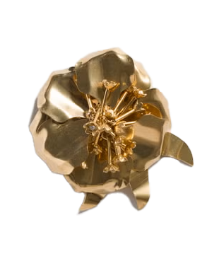 Metal Brooch With Crystals