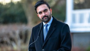 Mayor Zohran Mamdani speaks at a press conference during moving day at Gracie Mansion on January 12, 2026 in New York City. (Michael M. Santiago/Getty Images)