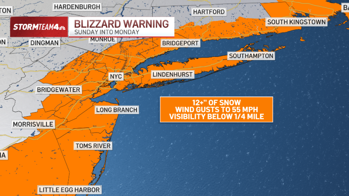 What constitutes a blizzard warning? When did NYC last have one? – NBC New York