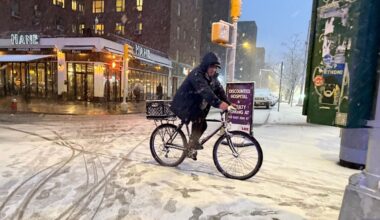 New York City hunkers down under blizzard warnings and a travel ban as winter storm hits northeast