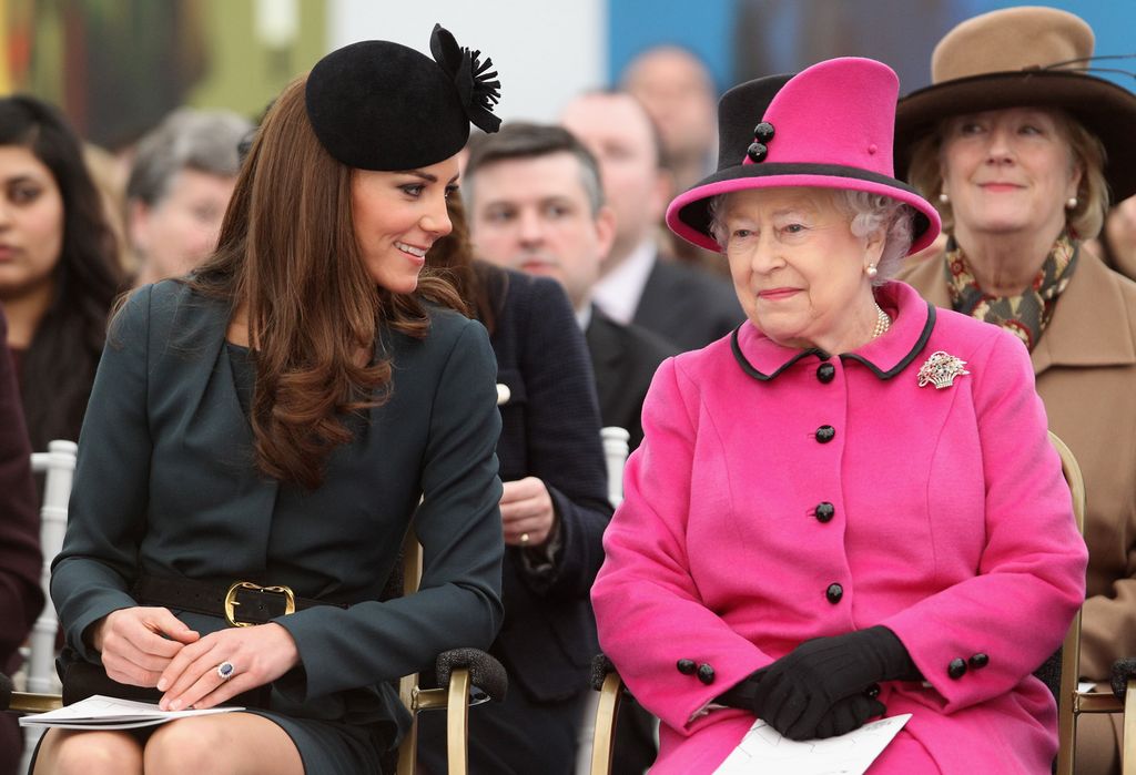 Queen Elizabeth II and Kate in 2012
