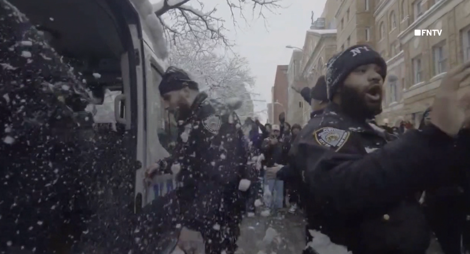 Washington Square Park snowball fight turns chaotic: Video