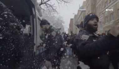 Washington Square Park snowball fight turns chaotic: Video