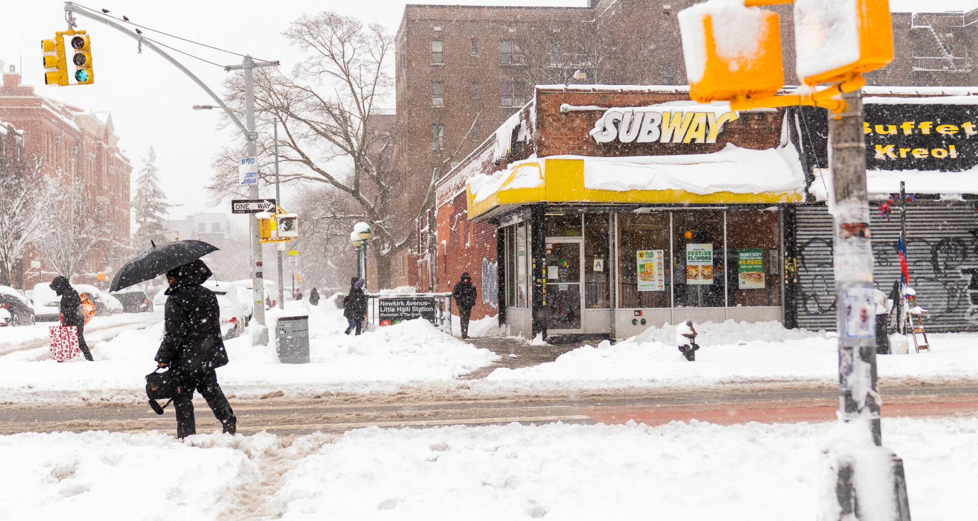 Blizzard in Little Haiti Brooklyn as nor’easter slams Northeast