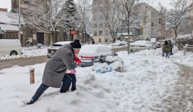 More snow falls on the Northeast US, where huge piles remain