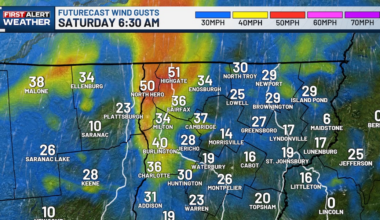 Strong winds to impact Champlain Valley & northern New York Saturday morning