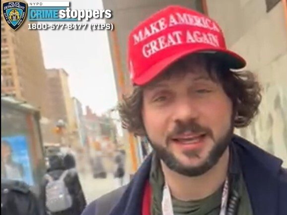 Cops are hunting these two men wanted for setting a woman's boots on fire on Feb. 19 after she refused to kiss one of them in Manhattan. (NYPD)