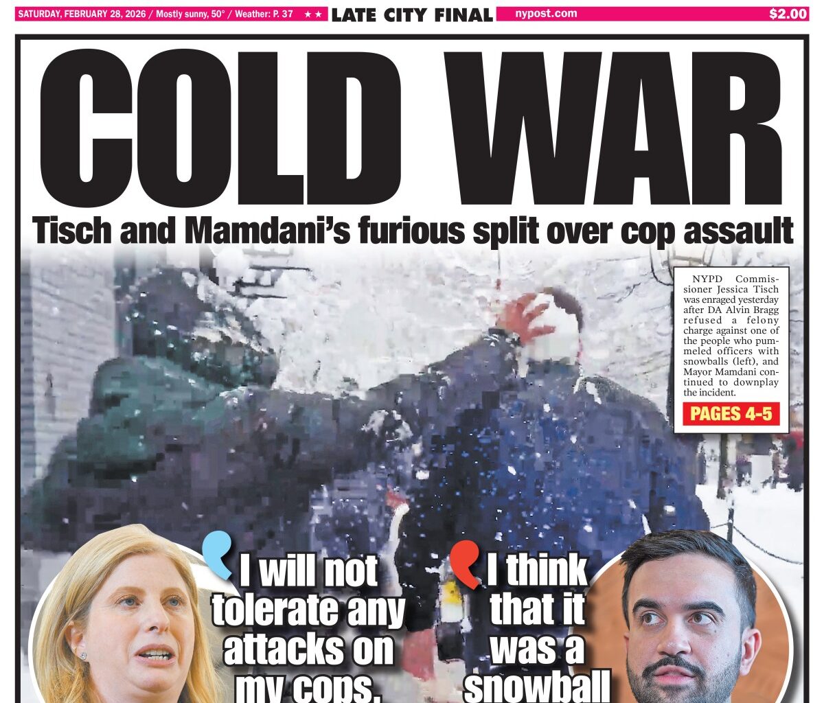 New York Post Cover for February 28, 2026