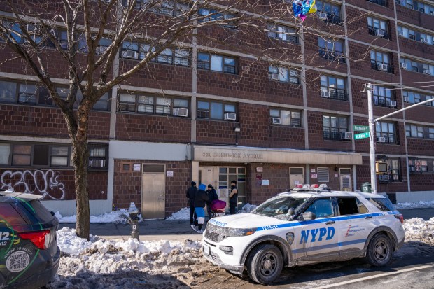 The remains of Michelle Montgomery were found by NYCHA workers cleaning out the trash compactor room at Borinquen Plaza on Bushwick Ave. in East Williamsburg on Feb. 1. 
