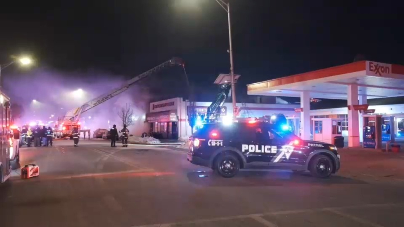 NJ fire: Crews battle massive flames that ripped through Palisades Park business