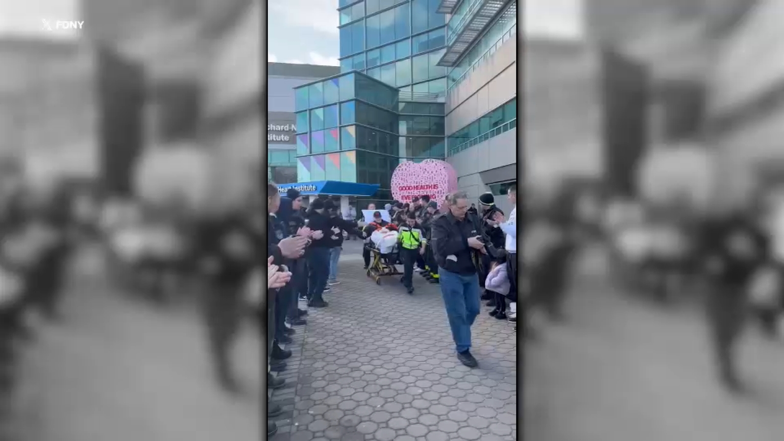 Staten Island FDNY firefighter honored in walkout after two-week-long hospital stay