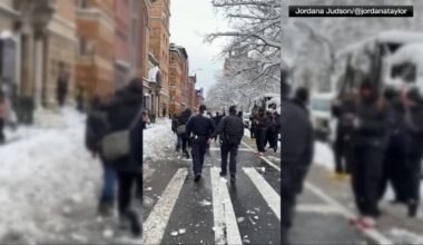 New York City police investigating after cops hit with snowballs during Washington Square Park snowball fight