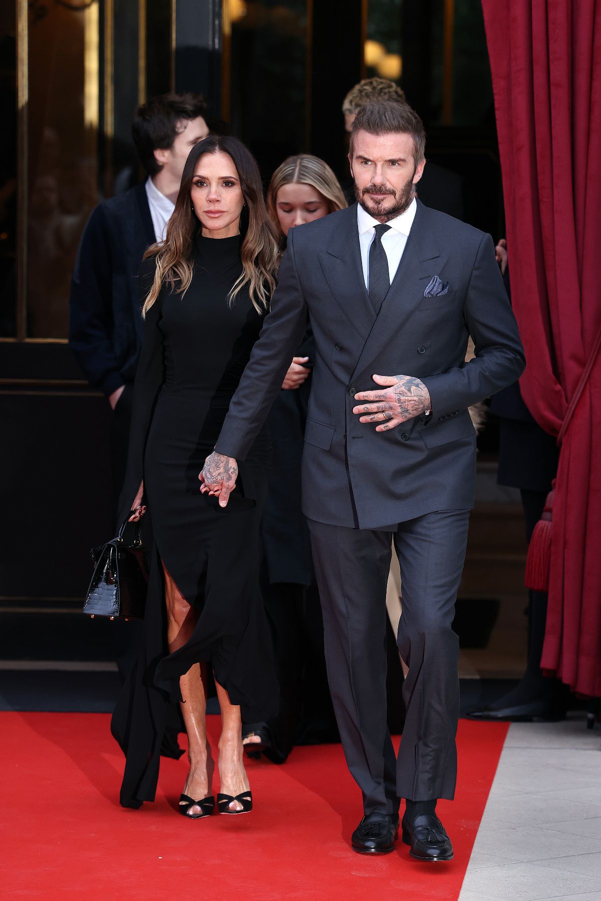 Victoria and David Beckham at a Paris fashion week in 2026