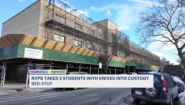 News 12 | Brooklyn | 2 students taken into custody after knives found at Bed-Stuy school 