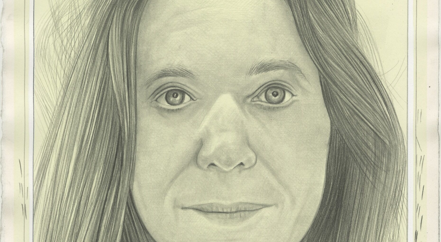 Portrait of Patricia L Lewy, pencil on paper by Phong H. Bui.