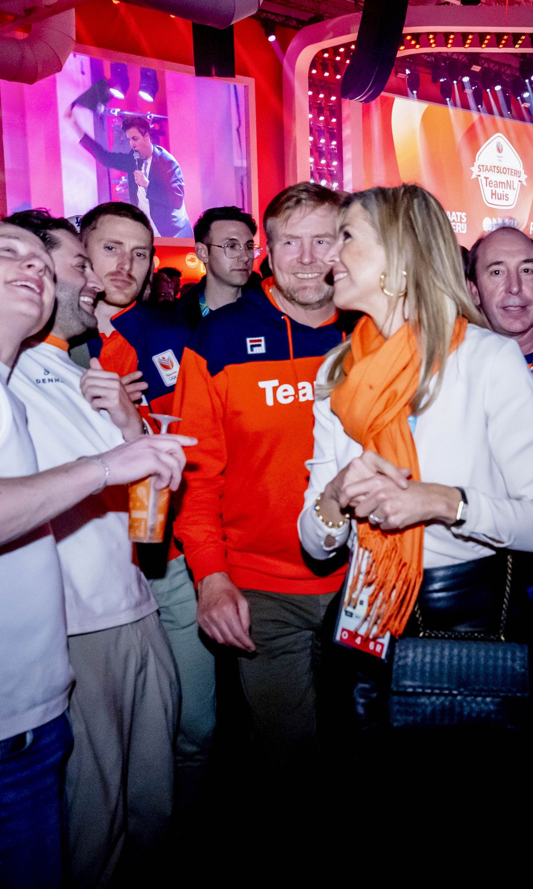 Queen Máxima and King Willem-Alexander at a special ceremony honoring Dutch gold medalist Jutta Leerdam in Milan
