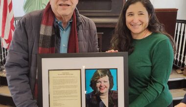 On Sunday, February 1, the Ridgewood Democratic Club honored Catherine Nolan for her commitment to the Club and credited her as the reason that it is still going strong after all these years. Cathy’s husband, Gerry Marsicano, accepted her honor from Janet Cardone, Westcott President of The Ridgewood Democratic Club. Cathy’s husband promised to convey to her the outpouring of love and compliments for her service to the community.