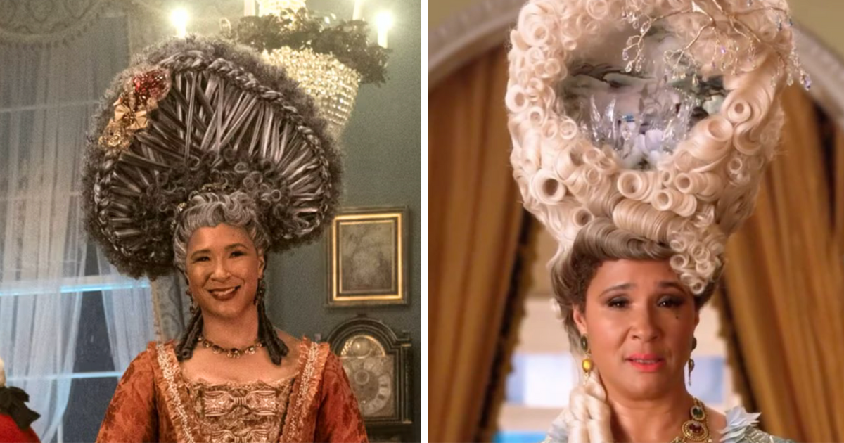 The secret meanings behind Queen Charlotte’s wigs in Bridgerton