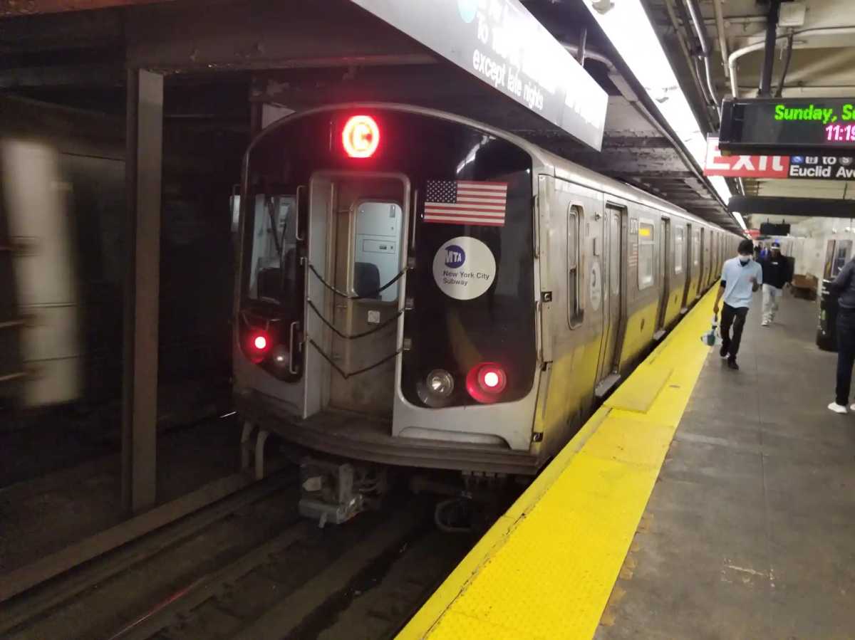 C subway train in brooklyn