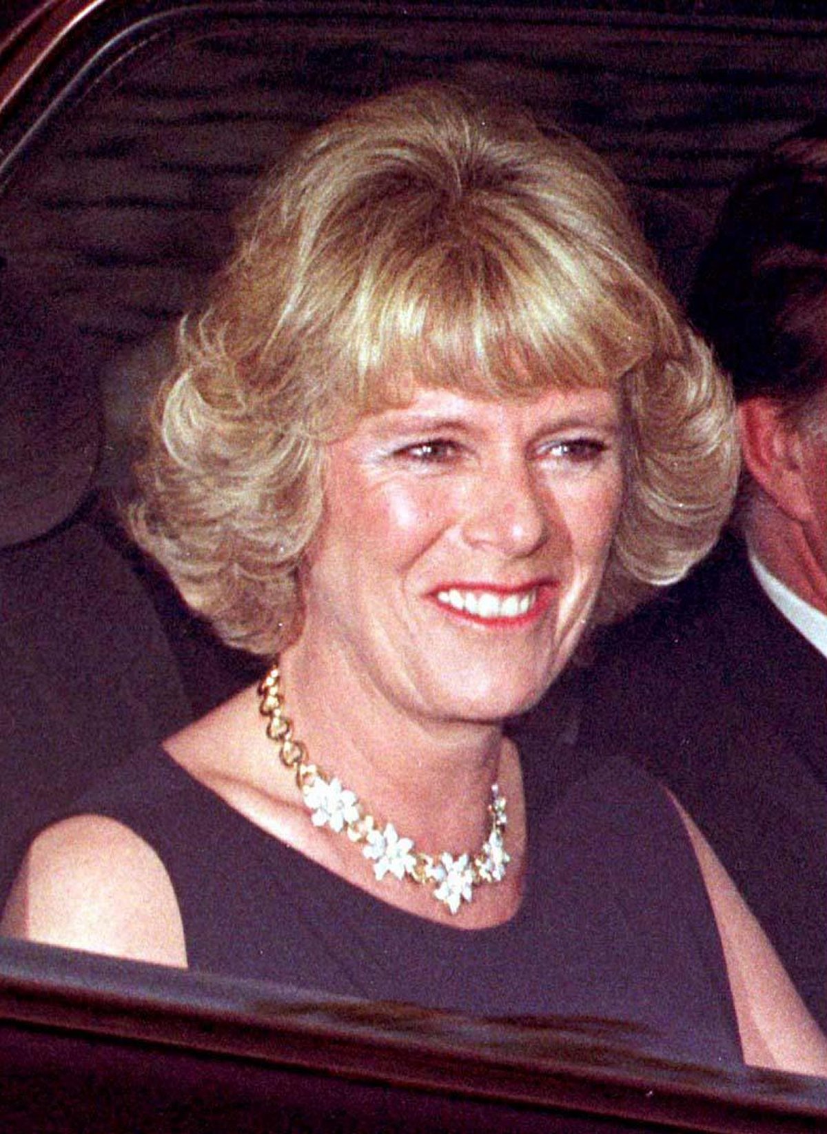 Camilla Parker Bowles arrives for her 50th birthday party at Highgrove in Gloucestershire on July 18, 1997 (Barry Batchelor/PA Images/Alamy)
