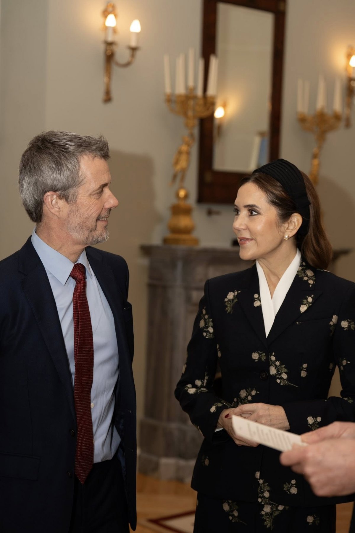 The King and Queen of Denmark are welcomed by the President and First Lady of Lithuania to the Presidential Palace in Vilnius on January 28, 2026 (Kongehuset)