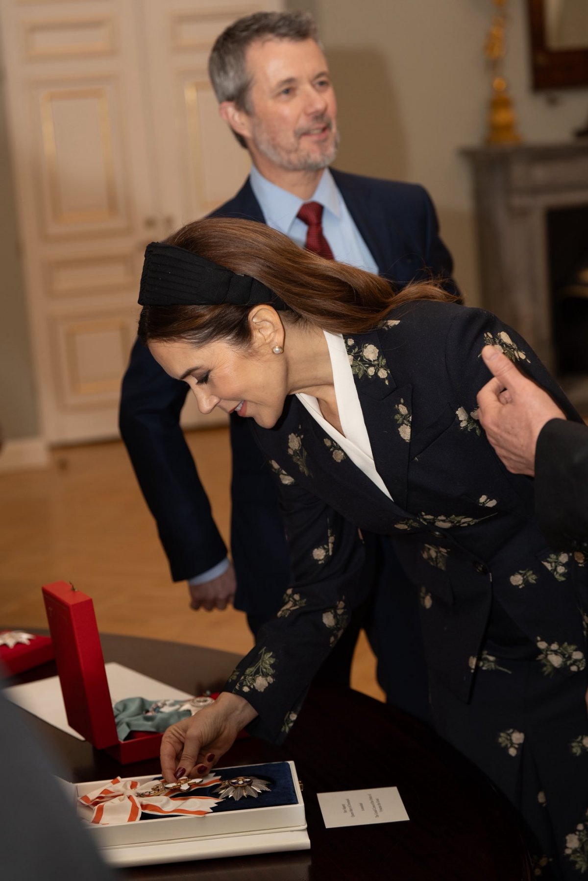The King and Queen of Denmark are welcomed by the President and First Lady of Lithuania to the Presidential Palace in Vilnius on January 28, 2026 (Kongehuset)