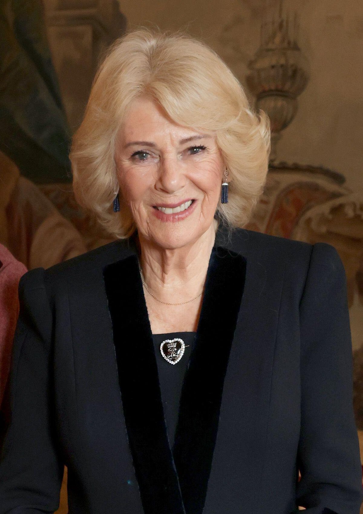 Queen Camilla and Dame Anna Wintour are pictured during an audience at Clarence House in London on February 19, 2026 (Chris Jackson/PA Images/Alamy)