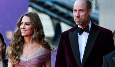 The Prince and Princess of Wales attend the BAFTAs at the Royal Festival Hall in London on February 22, 2026 (Jaimi Joy/PA Images/Alamy)