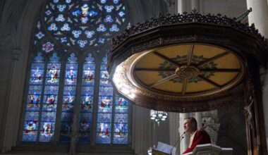 Archbishop Ronald Hicks delivering the homily at his installation Mass at St. Patrick's Cathedral on February. 6, 2026.