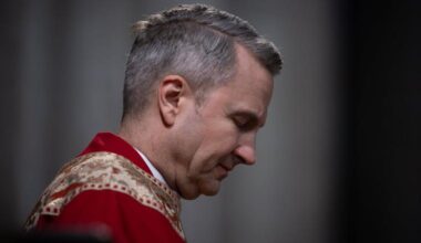 New York Archbishop Ronald Hicks prays during his Mass of installation at St. Patrick’s Cathedral in New York on Feb. 6, 2026. On Feb. 17, he prayed live on NBC for the Guthrie family.