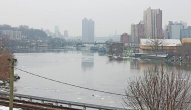 The Harlem River is a nine-mile tidal strait that separates Manhattan from the Bronx.