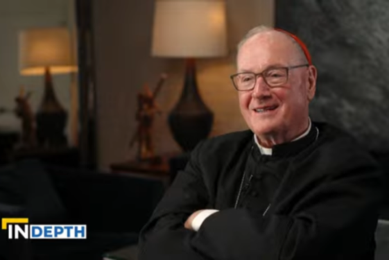 Cardinal Timothy Dolan, archbishop emeritus of New York speaks with EWTN News In Depth correspondent Mark Irons on the sidelines of the Encounter conference in Manhattan on Feb. 15, 2026.