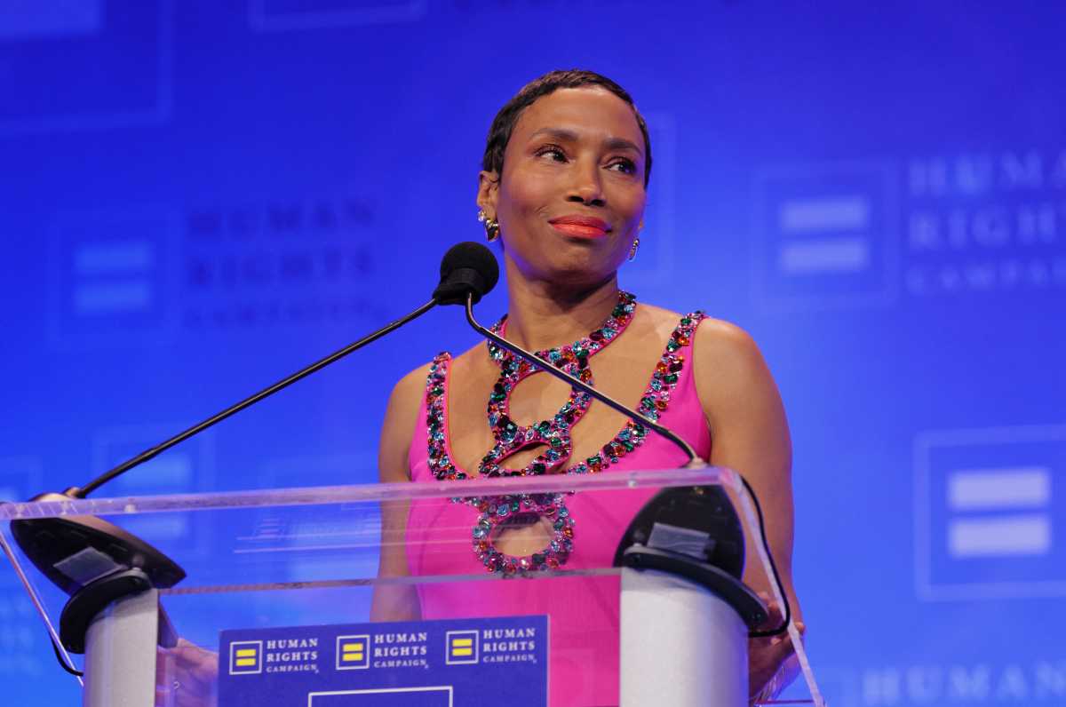 Jodie Patterson speaks onstage during the Human Rights Campaign 2026 Greater New York Dinner at Marriott Marquis Times Square on February 07, 2026 in New York City.  (Photo by Craig Barritt/Getty Images for Human Rights Campaign)