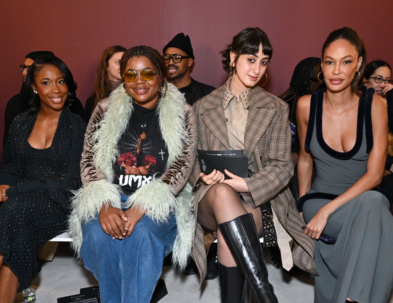 ShellyAnn FraserPryce Gabriella KarefaJohnson Rama Duwaji and Joan Smalls at the Diotima fashion show as part of RTW...
