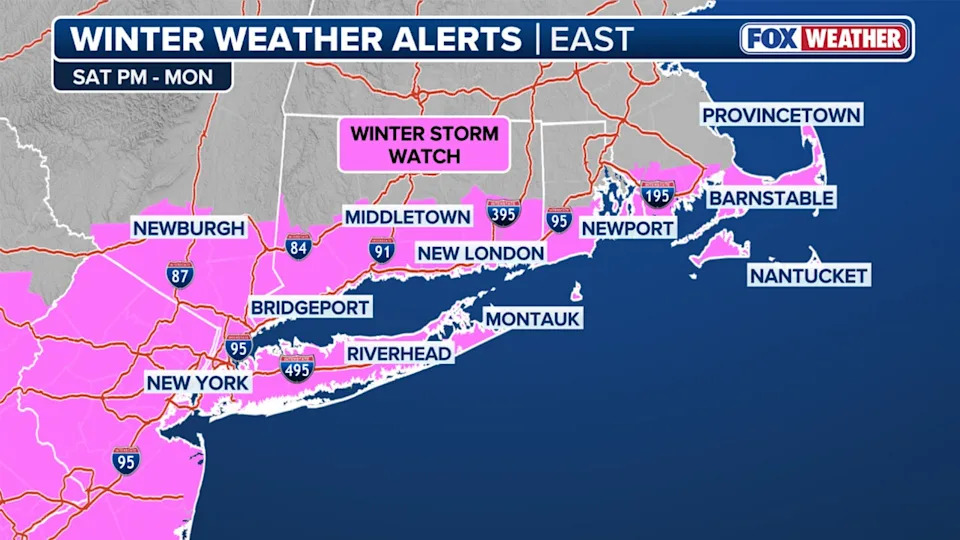 <div>Winter Weather Alerts issued for Nor'easter.<strong> (FOX Weather)</strong></div>