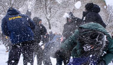 27-year-old arrested as controversy over NYPD snowball fight mounts