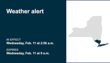 NY weather: Weather alert in place for part of New York until Wednesday morning