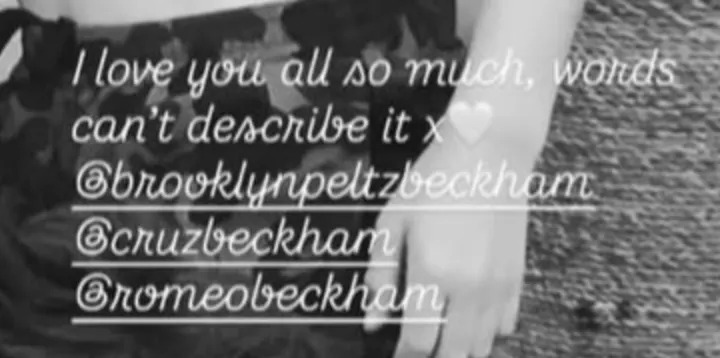   Instagram @harperbeckham / Via Instagram: @romeobeckham